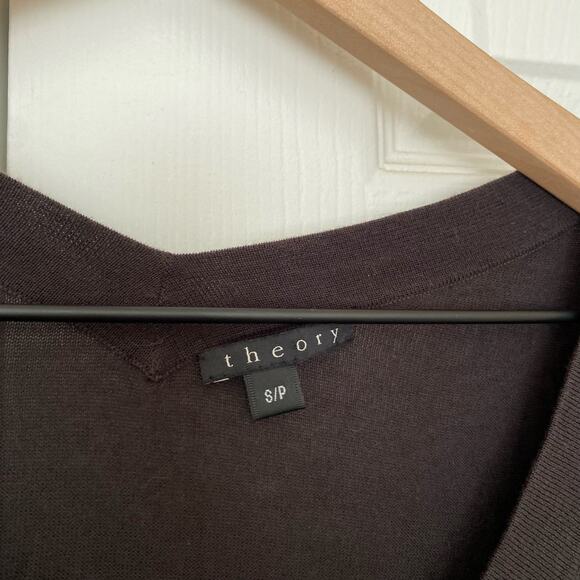 Theory Women's Annya Align Black Tie Waist Dress Size Small Minimalist - Picture 3 of 10